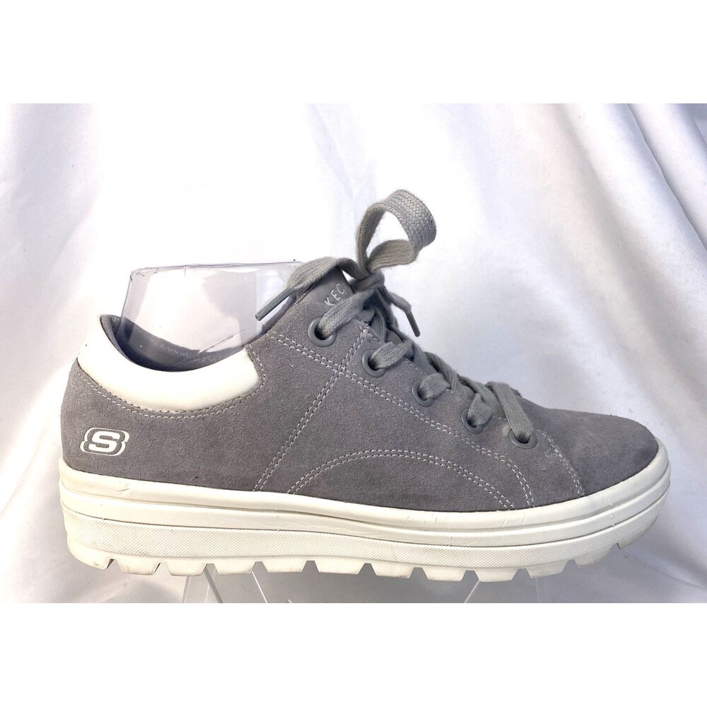 Skechers Street LA Womens Size 8.5 Back Again Gray Suede Casual Shoes 73999 - Picture 5 of 10